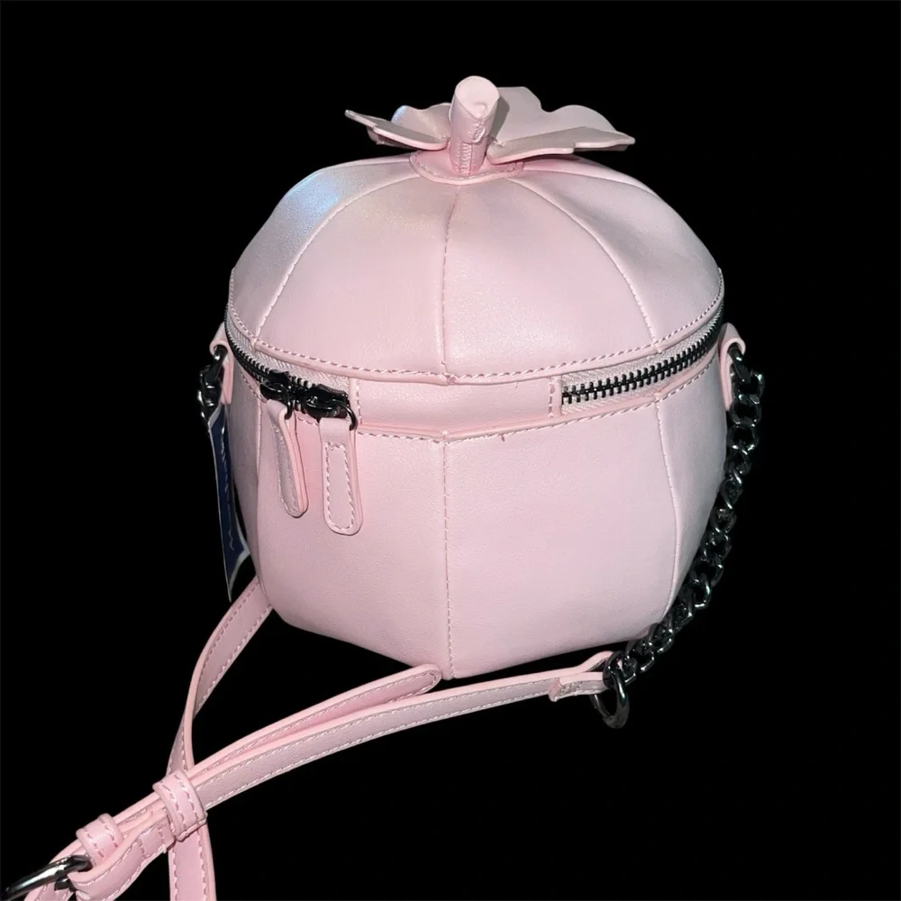 Mad Engine Round Pumpkin Jack O Lantern Handbag Purse New Halloween  NWT - Picture 3 of 11